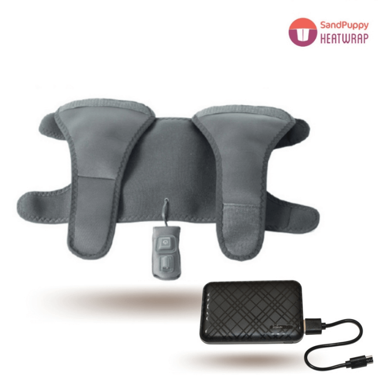 Heatwrap and Coldstrap Combo Heating Wrap and cooling band combo for Pain and injury relief with powerbank