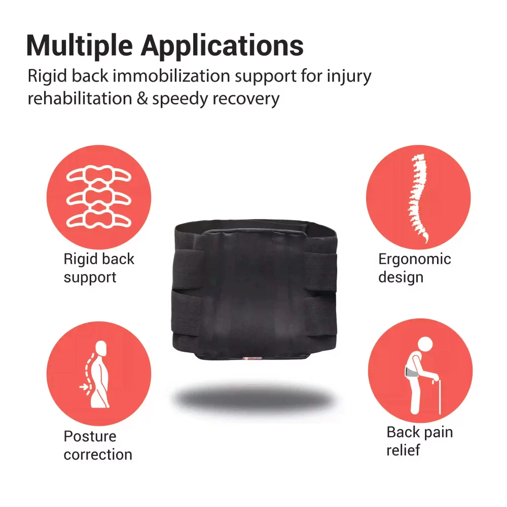 SandPuppy Backbrace Contoured provides rigid back support, posture correction and back pain relief